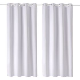 VEVOR Blackout Curtains, 84 Inch Length 2 Panels Set, 52 Inch Wide Each, Thermal Insulated 100% Blackout Light Blocking Drapes, 3-Layer, with Gro