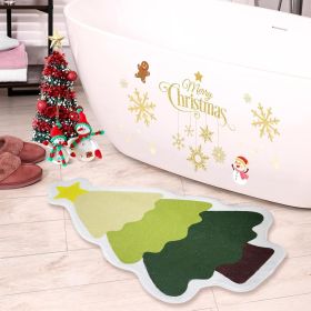Christmas Tree Bathroom Rug Cute Bath Mat Non Slip Xmas Bath Rug for Bathroom 20x31 Inch Aisle Carpet for Living Room Bedroom Entryway Holiday De